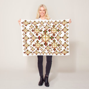 Äthiopischer Rootz Meskel Cross Fleece Blanket.Kle