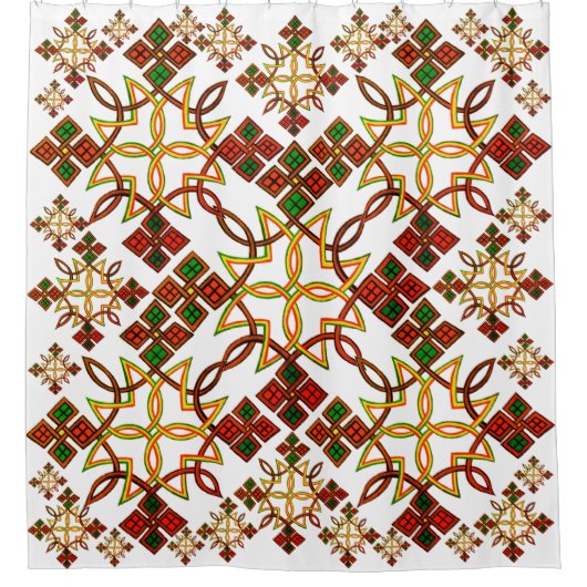 Äthiopischer Rootz Meskel Duschvorhang (Vorderseite)