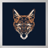 Äthiopischer Wolf African Print | Äthiopischer Wol Poster (Vorne)
