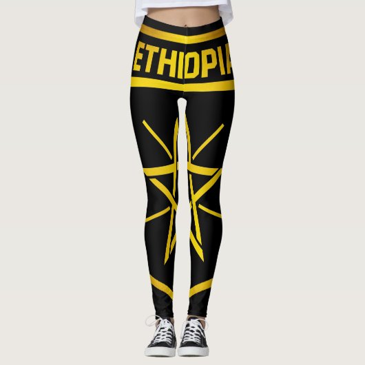 Äthiopisches Emblem Leggings (Vorderseite)