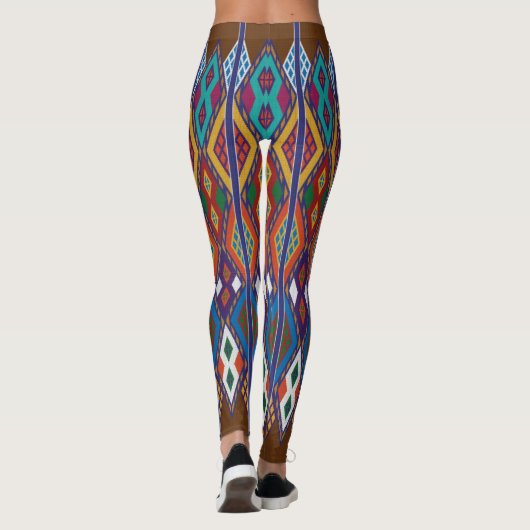 Äthiopisches Ethnisches Muster / Tilet Leggings (Rückseite)