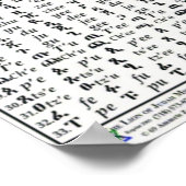 Äthiopisches Fidel Feedel Alphabet Amharic Poster (Ecke)