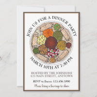 Äthiopisches Food Platter Injera Dinner Party