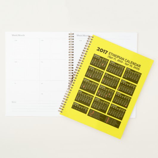 Äthiopisches Kalenderjahr 2017 2024 und 2025 Planer (Anzeige)