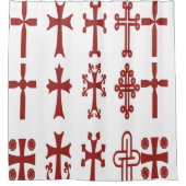Äthiopisches Kreuz Duschvorhang (Vorderseite)