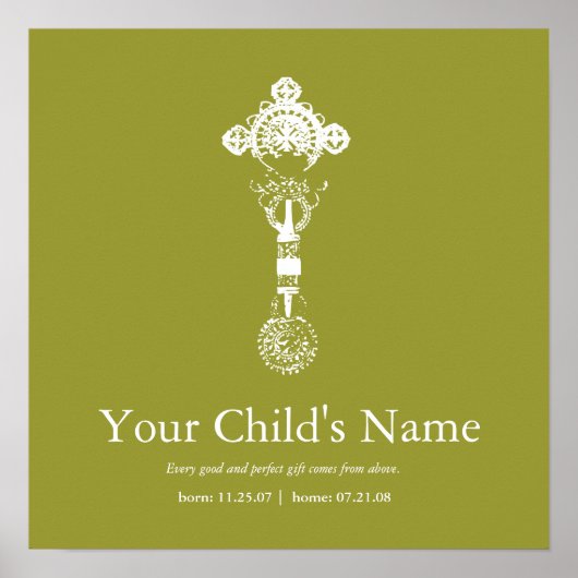 Äthiopisches Kreuz - Gedenkplakat Poster (Vorne)