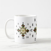 Äthiopisches Kreuz - Zeit-Uhr-Tasse Kaffeetasse (Links)