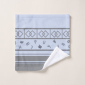 Äthiopisches Muster Badhandtuch Set (Waschlappen)