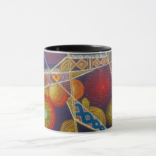 Äthiopisches Muster Dot Art Tasse (Zentrum)