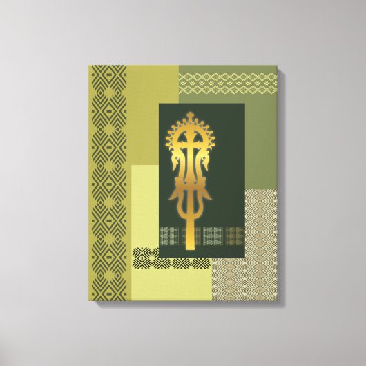 Äthiopisches Probekreuz Leinwanddruck (Vorderseite)