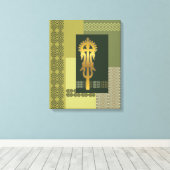 Äthiopisches Probekreuz Leinwanddruck (Insitu (Holzboden))