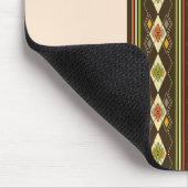 Äthiopisches Tebeb-Muster Mousepad (Ecke)