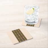 Äthiopisches Tebeb-Muster Rechteckiger Pappuntersetzer (Vor Ort)