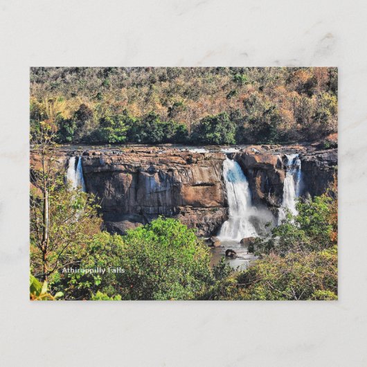 Athirappilly Falls, Panchayath, Kerala, Indien Postkarte (Vorderseite)