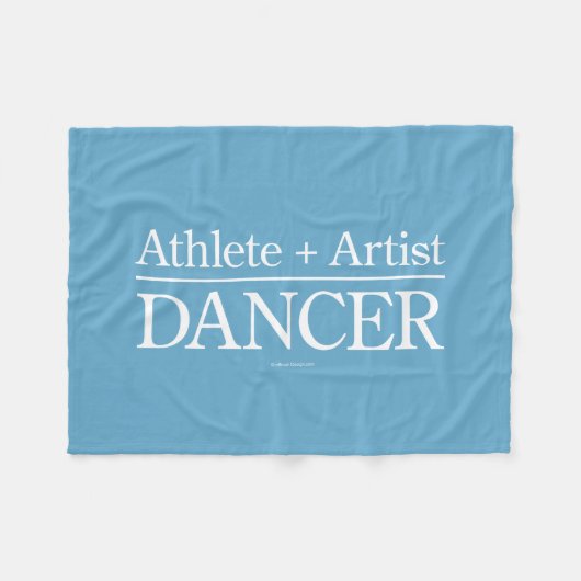 Athlet + Künstler = Tänzer Fleecedecke (Vorderseite (Horizontal))