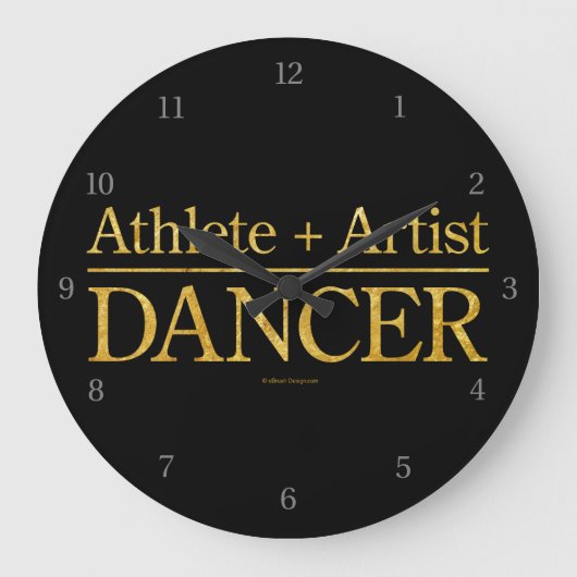 Athlet + Künstler = Tänzer Große Uhr (Vorderseite)