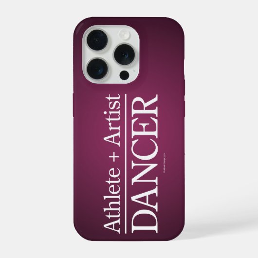 Athlet + Künstler = Tänzer iPhone Hülle (Rückseite)