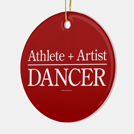 Athlet + Künstler = Tänzer Keramik Ornament (Links)