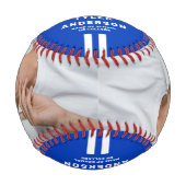Athlete 2025 Blue Abschluss Custom Foto Baseball (Vorderseite)