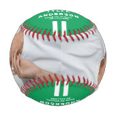 Athlete 2025 Green Abschluss Custom Foto Baseball (Vorderseite)
