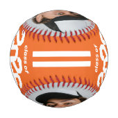 Athlete 2025 Orange Abschluss Custom Foto Baseball (Rückseite)