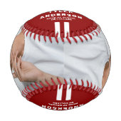 Athlete 2025 Red Abschluss Custom Foto Baseball (Vorderseite)