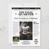 Athlete Abschluss Einladung Sportzeitung (Vorderseite)