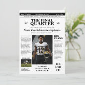 Athlete Abschluss Einladung Sportzeitung (Stehend Vorderseite)