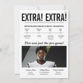 Athlete Abschluss Einladung Sportzeitung (Rückseite)