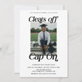 Athlete Abschluss löscht Cap On Einladung (Vorderseite)