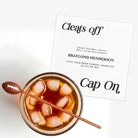 Athlete Abschluss löscht Cap On Serviette