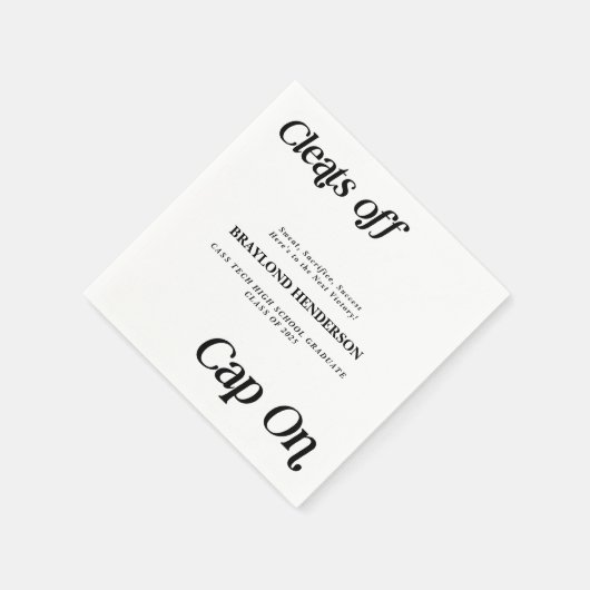 Athlete Abschluss löscht Cap On Serviette (Ecke)