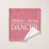 Athlete + Artist = Dancer Badetuch Set (Waschlappen)