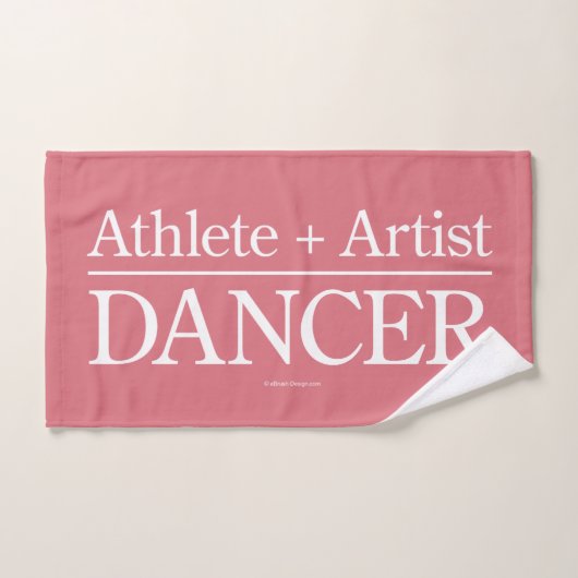 Athlete + Artist = Dancer Badetuch Set (Handtuch)