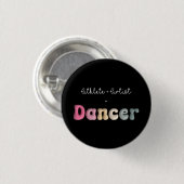 Athlete + Artist = Dancer, Funny gifT für Dancer Button (Vorne & Hinten)