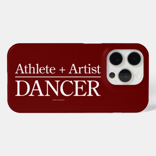 Athlete + Artist = Dancer iPhone Case (Rückseite (Horizontal))