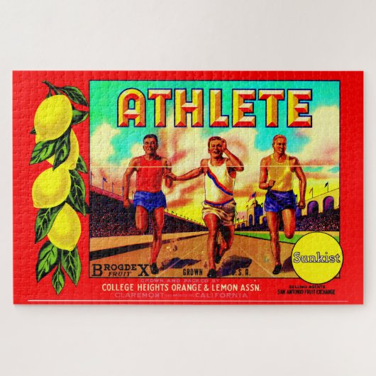 Athlete Fruchtkartett der 30er Jahre Puzzle (Horizontal)