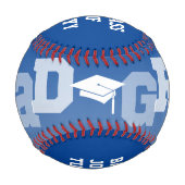 Athlete GRAD Blue Ombre Abschluss Foto Baseball (Vorderseite)