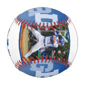 Athlete GRAD Blue Ombre Abschluss Foto Baseball (Rückseite)