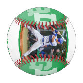 Athlete GRAD Green Ombre Abschluss Foto Baseball (Rückseite)