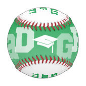 Athlete GRAD Green Ombre Abschluss Foto Baseball (Vorderseite)