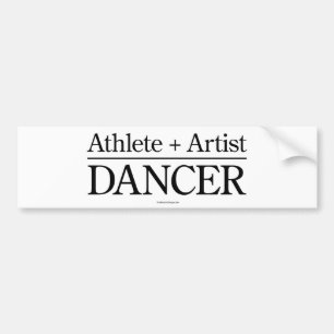 Athlete + Künstler = Tänzer Autoaufkleber