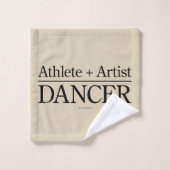 Athlete + Künstler = Tänzer Badhandtuch Set (Waschlappen)
