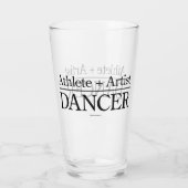 Athlete + Künstler = Tänzer Glas (Rückseite)
