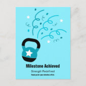 Athlete Milestone Achievement Thank You Postkarte (Vorderseite)