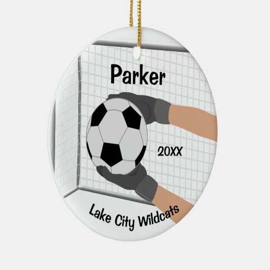 Athlete Soccer Goalie Ornament (Rechts)