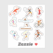 Athlete Stickers Aufkleber (Blatt)