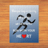 Athlete Zitat blauer Sport Puzzle