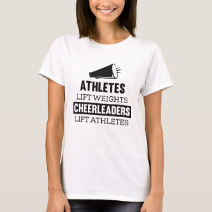 Athleten heben Gewichte Cheerleader heben Athleten T-Shirt