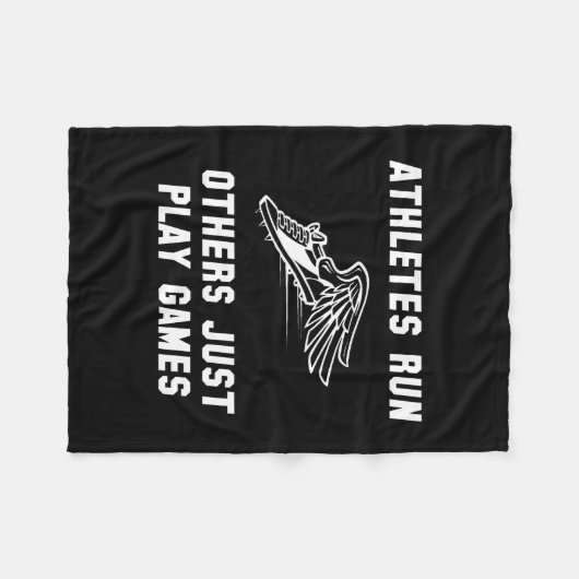 Athleten-Lauf Fleecedecke (Vorderseite (Horizontal))